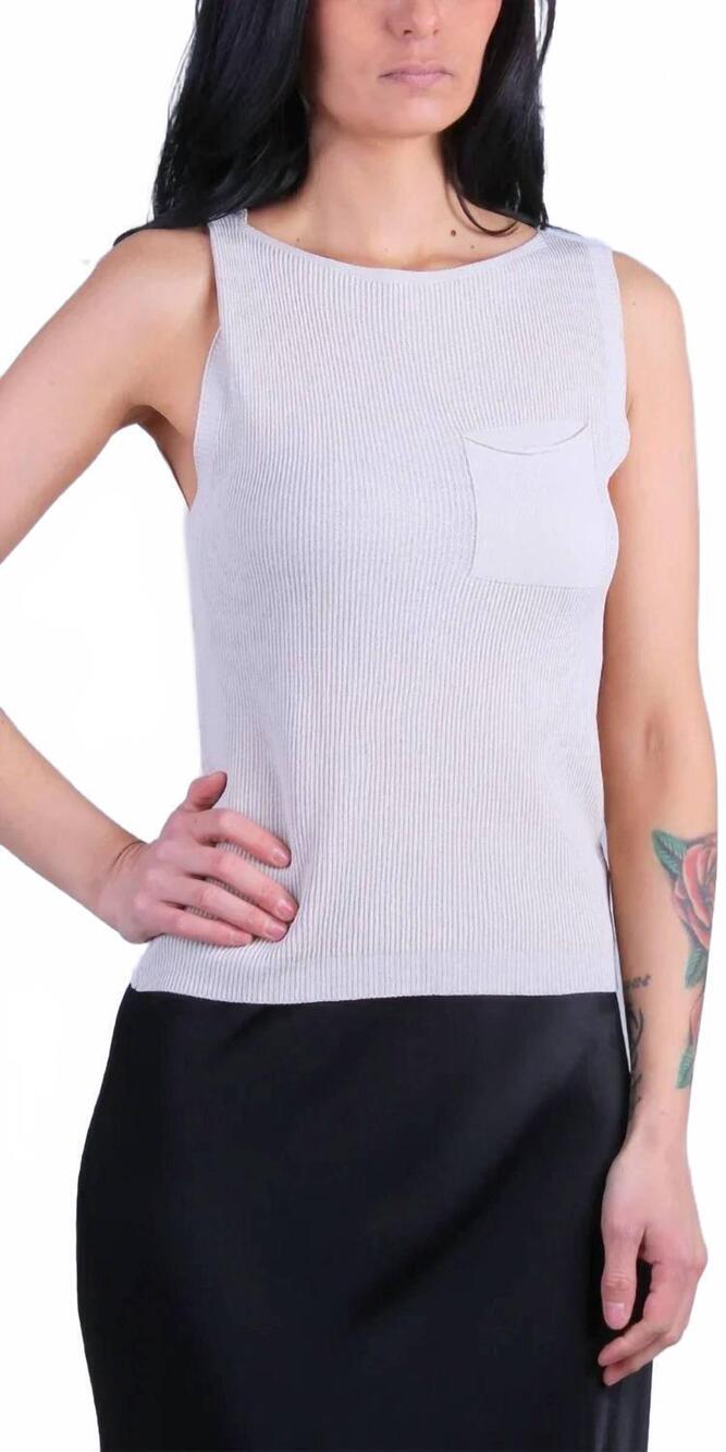 NEW GIGI MODA eva knit top in beige